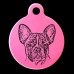 French Bulldog Engraved 31mm Large Round Pet Dog ID Tag